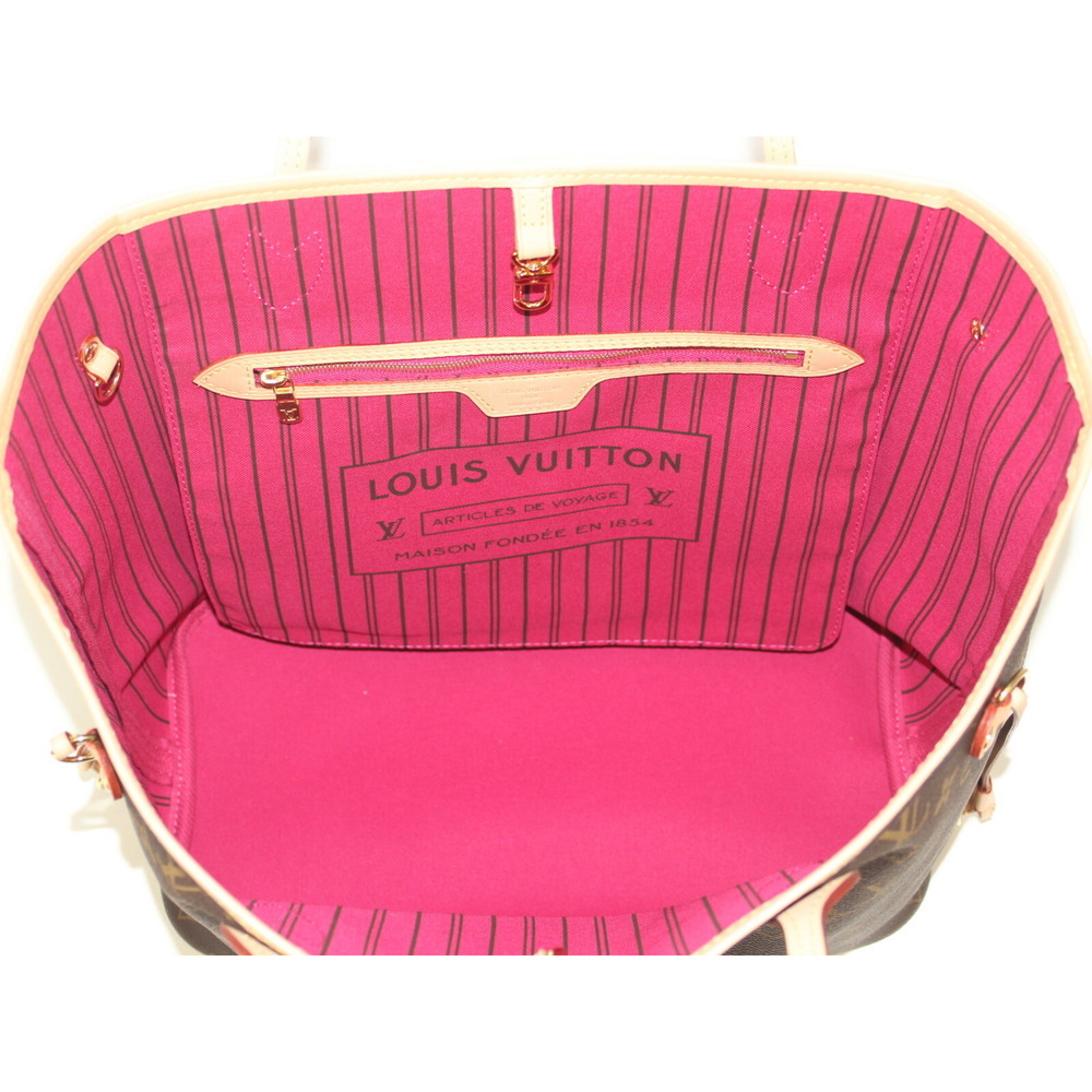 Louis Vuitton bag Pivoine shoulder handbag tote pink Neverfull Monogram - Picture 5 of 7
